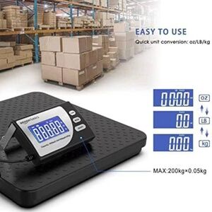 660 lb (300 kg) Digital Heavy Duty Postal Shipping Scale, Cast Aluminum Pan, Bac